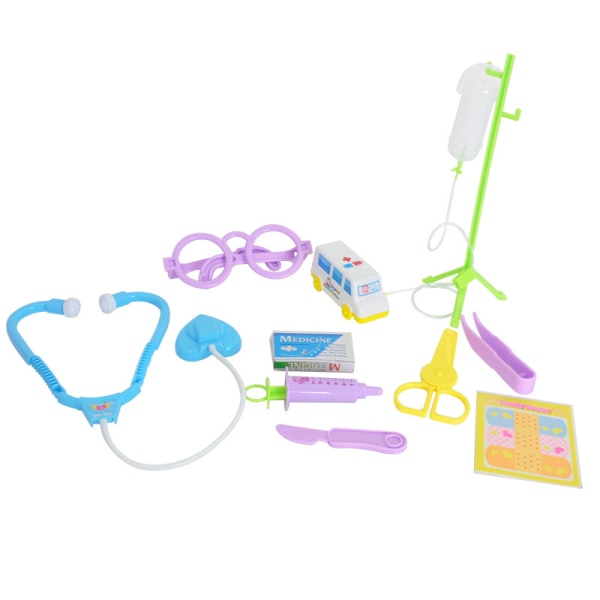Leksaksdoktorsats för barn: låtsaslek medicinsk doktorsats med bärväska elektroniskt stetoskop
