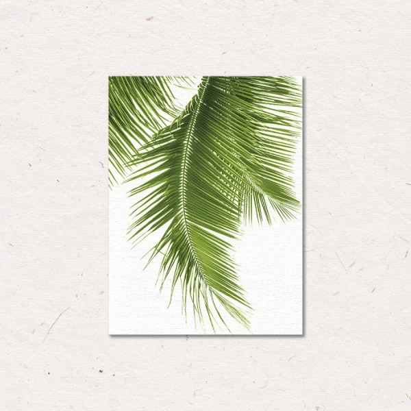 Wekity Botaniska Väggkonst Tryck Set om 3 Tropiska Blad Canvas Dekor Växtblad Boho Väggdekor Bilder Gröna Boho Posters Konst Set Sovrumsdekorati