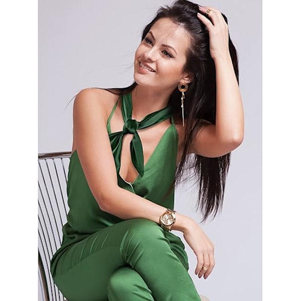 Dammode mjuk stor satin fyrkantig chiffong polyester halsduk set huvud hals mångsidig enfärgad tillgänglig-grön