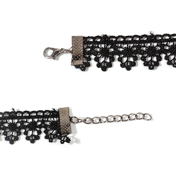 Flerlags kvast blonder krage gotisk lolita vintage choker halskjede