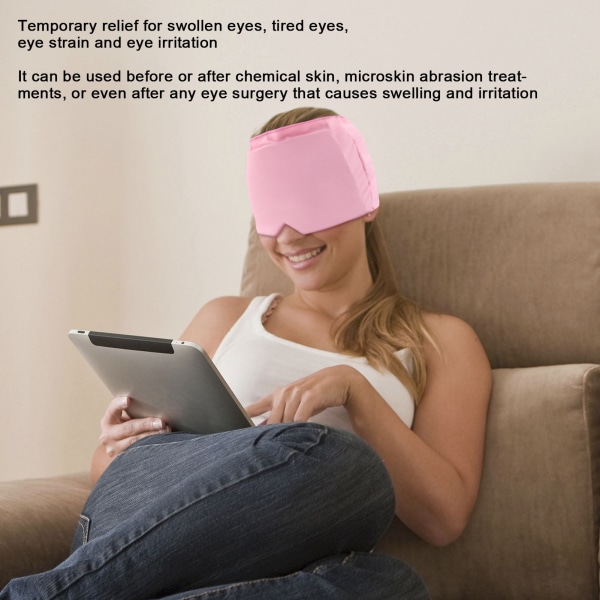 Gel Eye Pack Lett gjenbrukbar kjølende gel øyepakke for hodepine Puffiness Migrene Stress Relief Pink