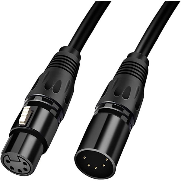 5 PIN XLR DMX Cable Adapter 20 Feet, DMX512 5PIN XLR Male to Female 5-PIN DMX Cable