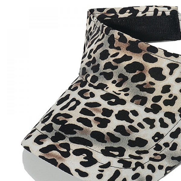 Unisex Leopard Print Solskærm Hat Justerbar Baseball Cap Tom Visor til Udendørs Sport Sommer Strand (Hvid)