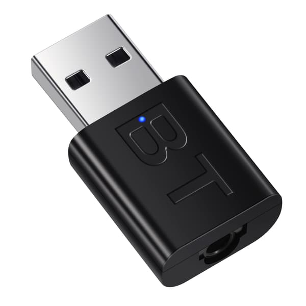 4-i-1 trådløs Bluetooth AUX-adapter Bluetooth 5.3 bilstereo-mottaker sender USB til 3,5 mm jack musikk mikrofon håndfri adapter