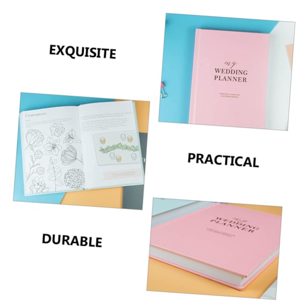 Operitacx 2 stk Bryllupsbok Bryllups Planlegger Notatbok Notatbøker for Arbeid Bryllups Planlegging Organizer Binder Brud Bok Planlegger Notisblokk