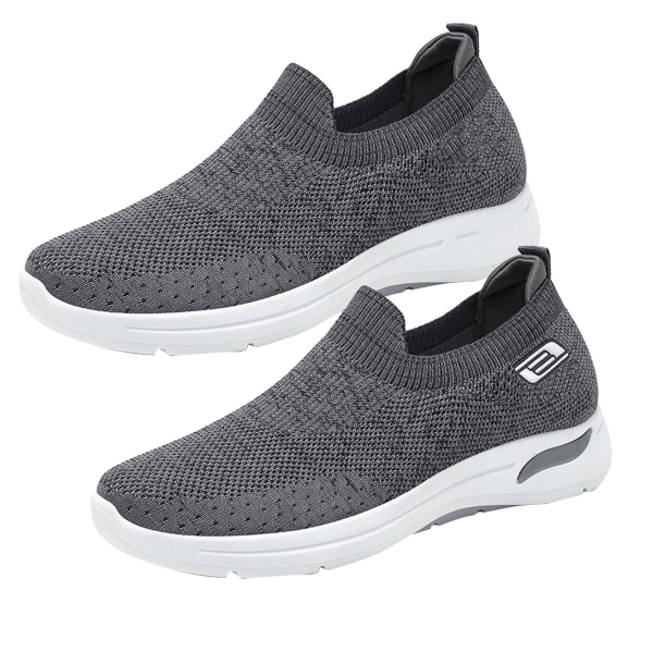 Herr Mesh Sneakers Andas Bekväm Dämpning Vikningsresistent Mjuk Sula Stilig Herr Casual Skor Gray 40