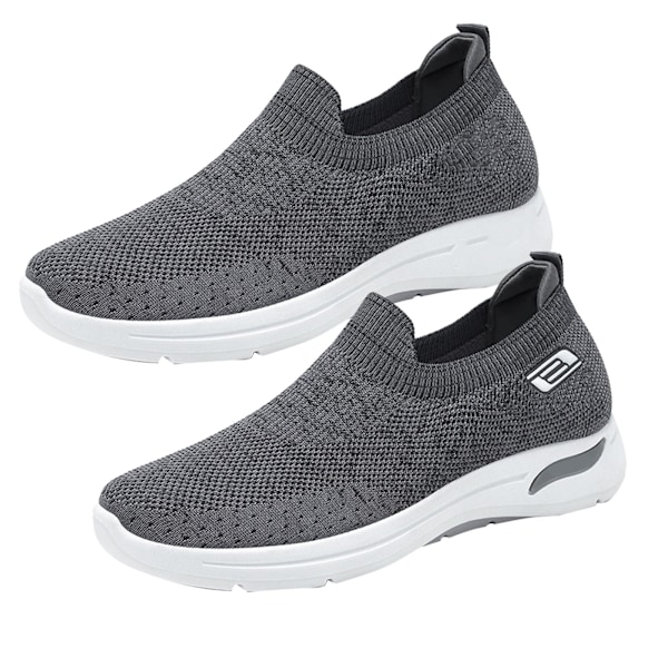 Herr Mesh Sneakers Andas Bekväm Dämpning Vikningsresistent Mjuk Sula Stilig Herr Casual Skor Gray 41