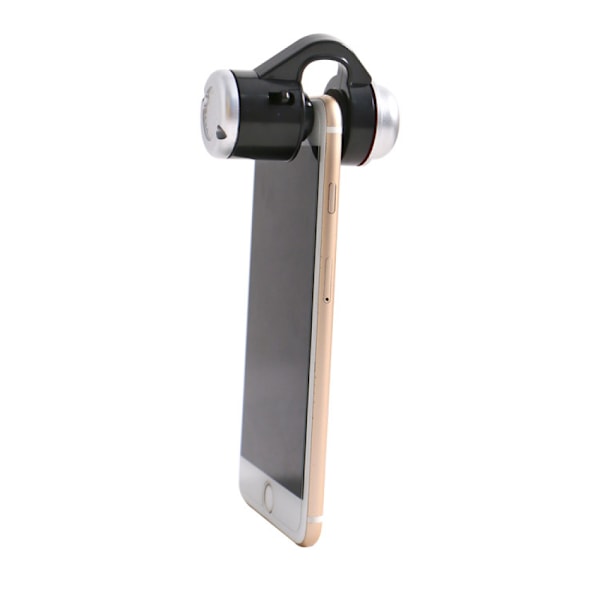 30X Zoom LED Lup Klemme-På Universal Mobiltelefon Mikroskop Mikro Linse Telefon Kamera Lup Sort