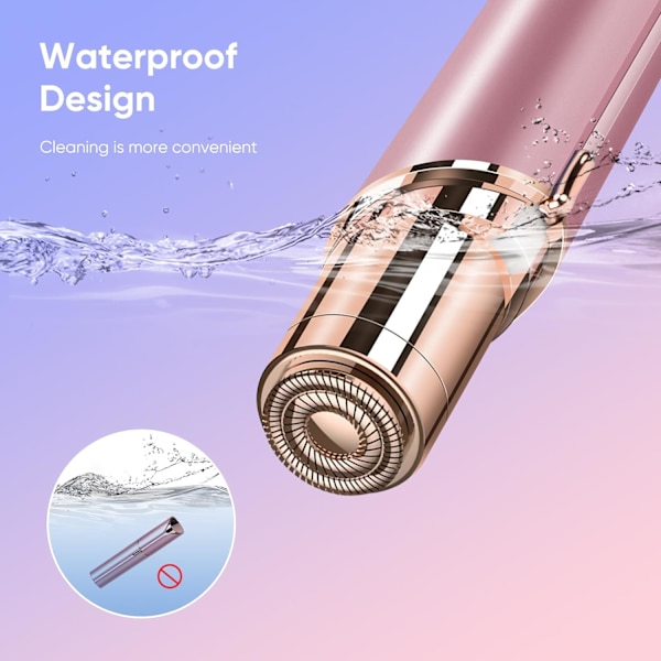 Fjerning av ansiktshår for kvinner, smertefri ansiktshårfjerner for kvinner med 2 reservehoder, USB-oppladbar, ansiktshårfjerner for overleppe Rose gold