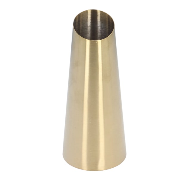 Gull Vase 304 Rustfritt Stål Konisk Form Smal Munn Enkel Moderne Stil Skrivebordsvase for Hjemmekontor Sovesal