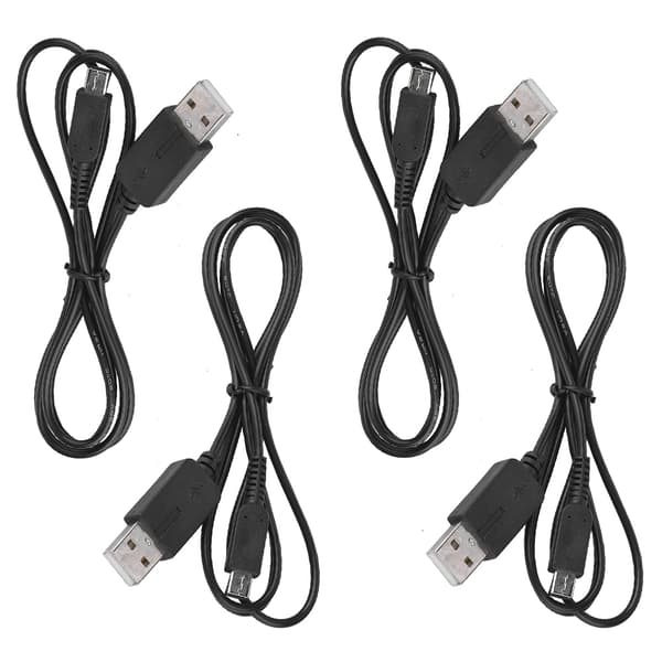 4 STK USB Strømopladningskabeladapter USB Oplader Opladningsstrømkabel til 3DS/NDSI/NEW/2DS