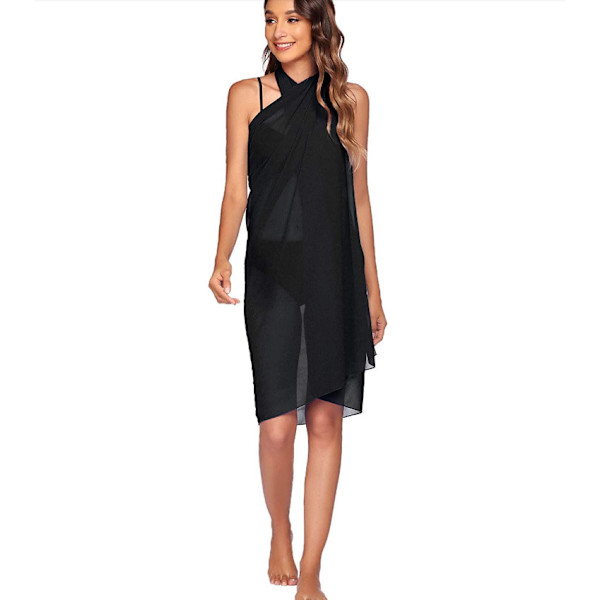 Kvinders Chiffon Strand Pareos Sarong Gennemsigtig Badetøj Cover Up Badetøj Bikini