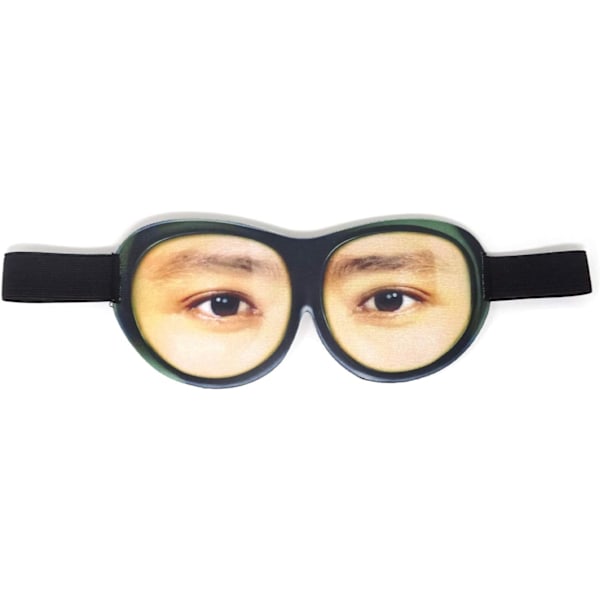3D Hauska Silmälappu Pehmeä Unisilmämaski Säädettävällä Pääpannalla Matkustamiseen, Peliin, Juhliin, Lepoon, Nukkumiseen jne. (Miehelle) Musta