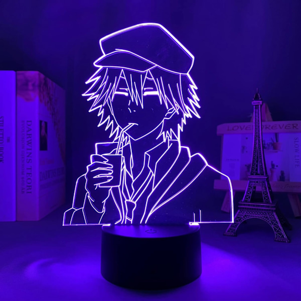 Anime LED-lys Bungo Stray Dogs Ranpo for soveromsdekorasjon nattlys bursdagsgave romdekorasjon bord 3D lampe julegaver