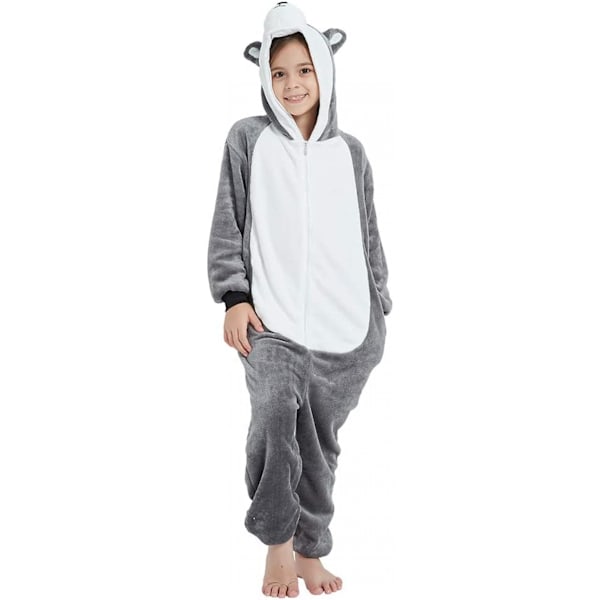 Barn Djurdräkt för Halloween Flickor/Pojkar Fleece Onesie Nyhet En Delad Pyjamas Sovkostym Fest Cosplay（M）