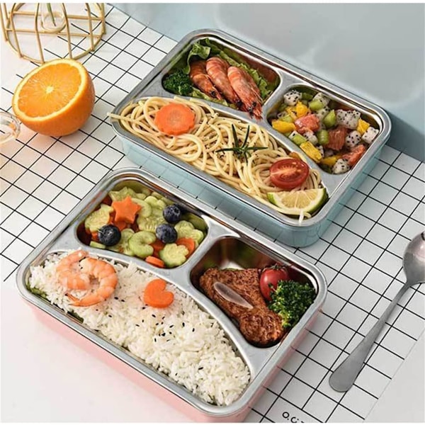 304 Rustfrit Stål Termisk Madkasse Med Ske Lækagesikker Bestik Til Børn Bento Box Termosbeholder Til Varm Mad