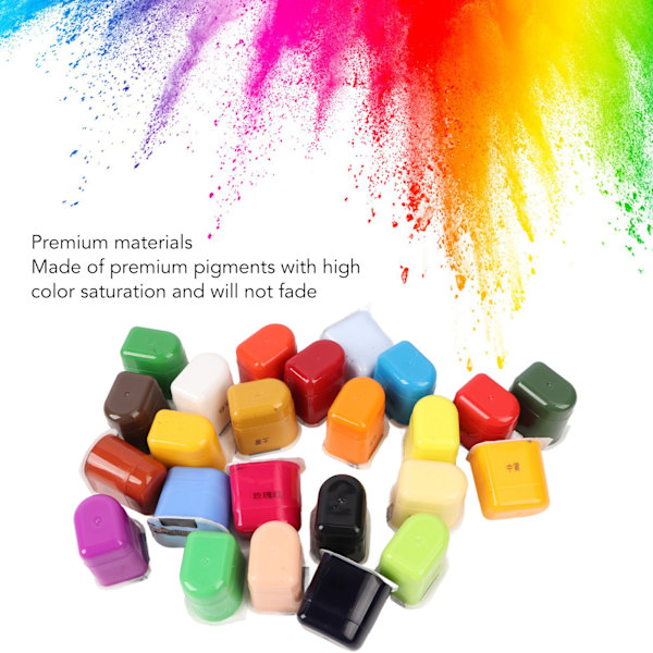 24 farver akvarelmaling sæt 30ml lille kop design fadeless professionel gouache maling sæt til kunststuderende