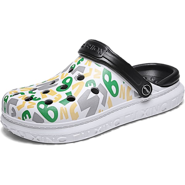 Trädgårdsskor för män och kvinnor, sommarsandaler, lätta, halkfria promenadskor, unisex, vuxna, träskor för pool, strand, trädgård, kök, dusch Green 11inch 10 Women/8.5 Men