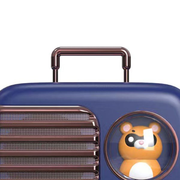 Söt retro Bluetooth-högtalare Mini Resväska Mini Högtalare Kreativ Vintage Ljuvlig Liten Högtalare Blue