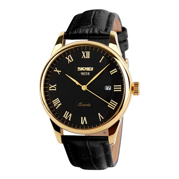 Herrklocka Business Dress Klassisk Mode Casual Läder Quartz Analog Vattentät Kalender Datum Lampa Enkel Klocka Pappa Fars Dag Present