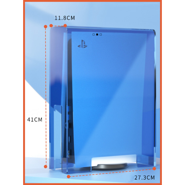 Genomskinlig skyddande akryl för Ps5-konsol, transparent plexiglas dammskydd, anpassad för Playstation 5-konsol Cd-version