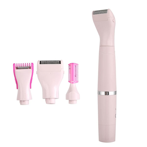 Elektrisk epilator, 4 i 1 USB-oppladbar epilator for kvinner, hårfjerner for kvinner, våt og tørr hårfjerner for armhuler og ben