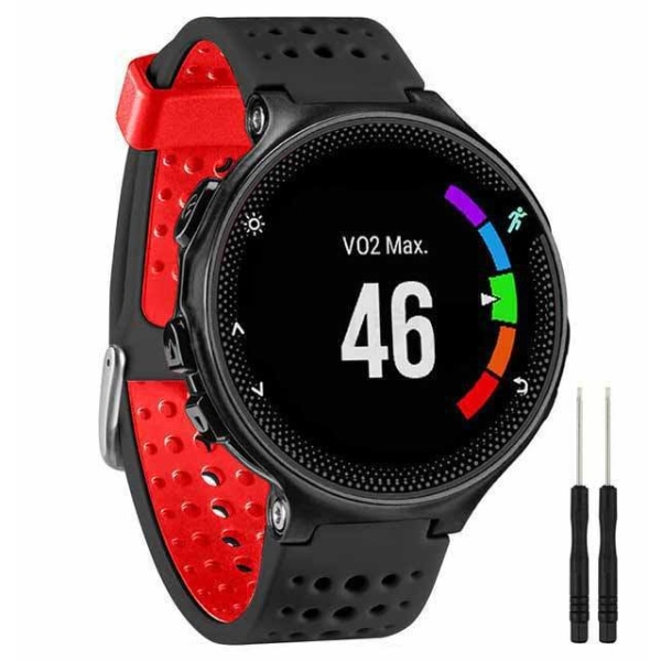 Garmin Forerunner 235/235Lite klokkebånd, myk silikonerstatningsreim for Garmin Forerunner 235/220 / 230/620 / 630/735 Smart Watch