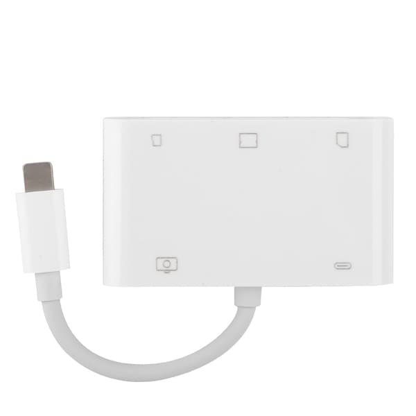 Høykvalitets 5-i-1 multifunksjonell kortleser for flashminnekort for iOS