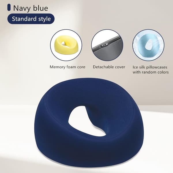 Massasjepute med Memory Foam-støtte, pustende design for ansikt ned for terapi, spa, søvn, flere farger Navy Blue