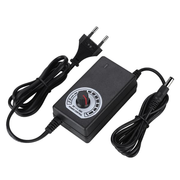 24W 3-24V Strømforsyningsladeradapter med LED-display Spenningsregulering-DC5.5*2.5mm