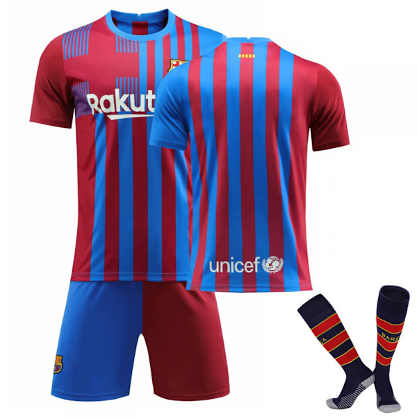 2022 Barcelona Hemma Jersey Set Barn & Vuxna Fotbollströja Träningströja Set Blank M