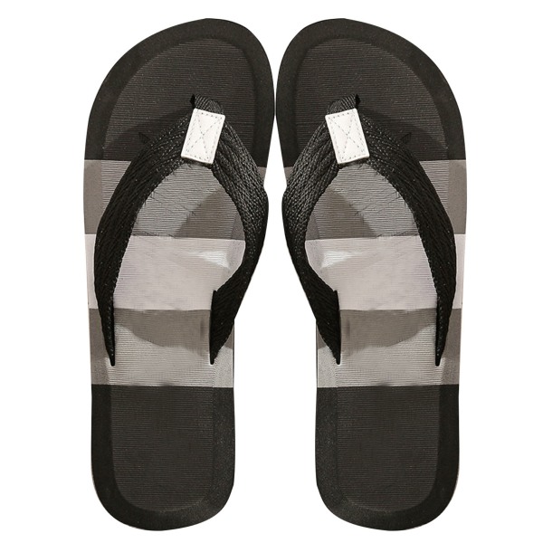 Herr Flip Flops Snabbtorkande Andningsbar Halkfri Mjuk EVA Ergonomisk Strand Thong Sandaler Black 41