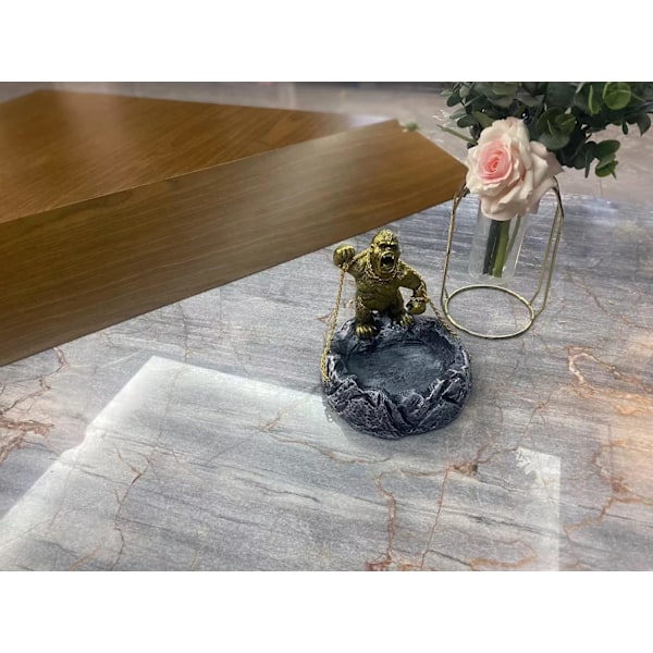 Gorilla Figur Kontorindretning, Cool Skulptur og Slikskål, Sjove Gaver til Sofabord Indretning、Hylde Indretning、Stue Indretning, Stil-
