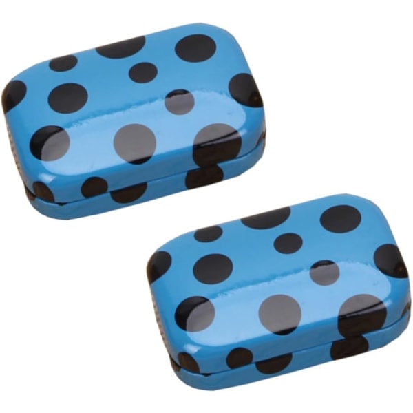 WJ 2 st Resepincett Behållare Dispenser Case Case Linsbehållare Organizer Mini Care Box Tillbehör Kompletterande låda blue 8.5*5.5CM