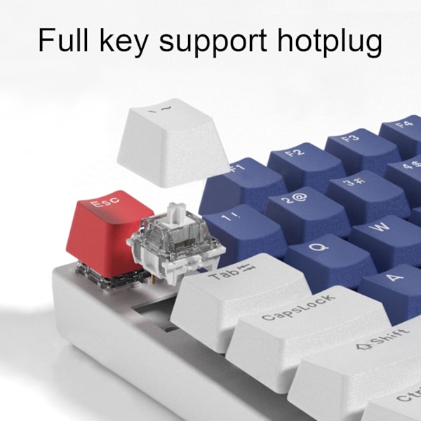 Højstabilitets Mekanisk Cored Tastatur Sæt Baggrundsbelyst Farveblok med Hot Swappable Switches til Gamere Black