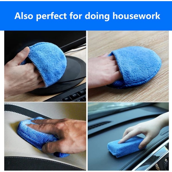 10 st Car Wax Applicator Pads Kit Microfiber Applicator Pad och