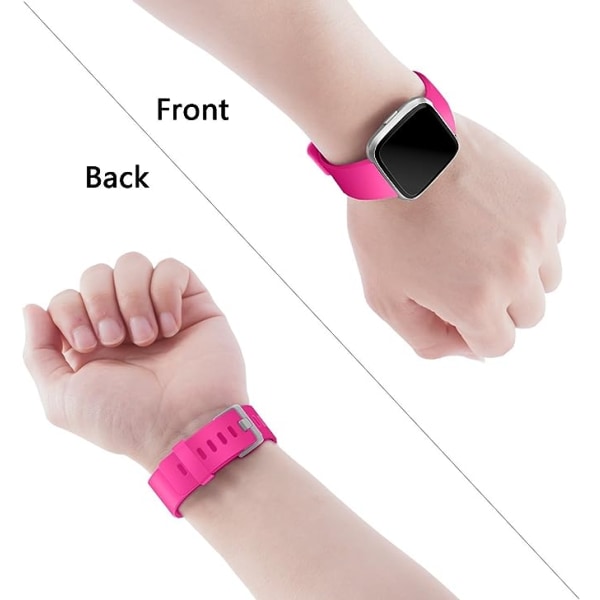 Det smarta watch är kompatibelt med Fitbit versa Smartwatch, versa 2 och versa Lite se klockor för kvinnor och män（ Rose Pink-L）