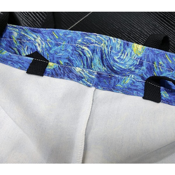 AVEKI Canvas Tote taske, Dame Casual Skuldertaske Håndtaske, Genanvendelig Multipurpose Heavy Duty Shopping Grocery Bomuldspose til Udendørs, Himmel