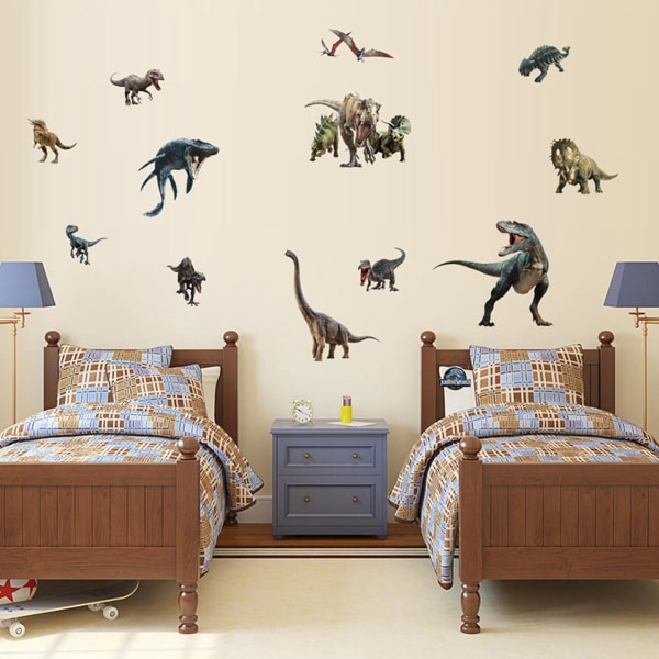 Hauskat dinosaurusseinätarrat - Dinosaurs-koristeelliset seinätarrat - Dinosaurusten irrotettavat seinätarrat lastenhuoneen sisustukseen