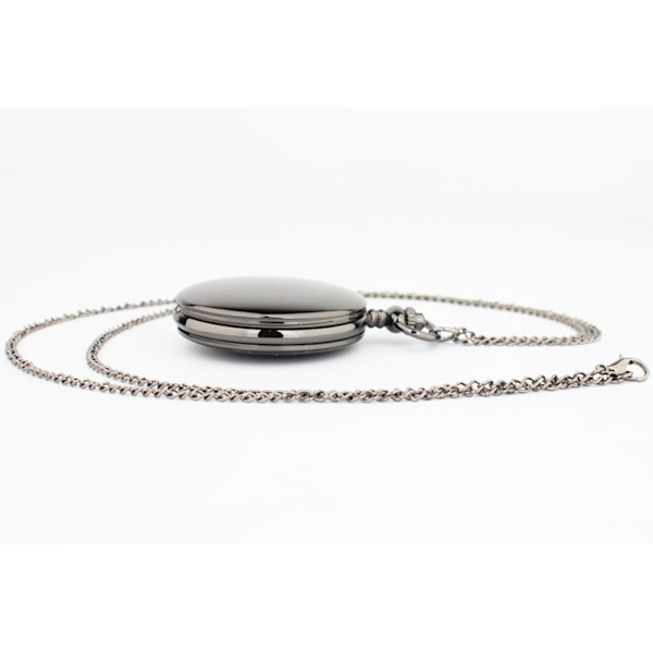 (1 set) Fickväggsklocka Retro kvartsklocka Fickur Guld fickur med tjock kedja (pistolfärgat halsband)