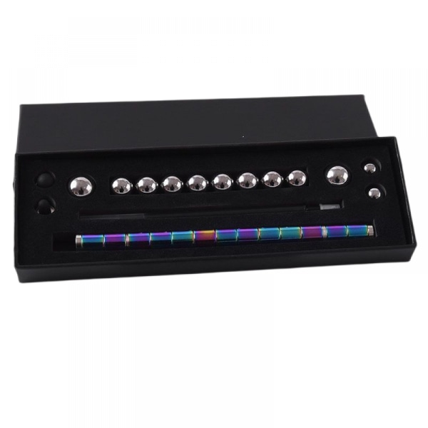 Dekompressions magnetisk metalpen, stressaflastning, Strato-pen multifunktionel deformerbar magnet skrivepen polær pen (farverig)