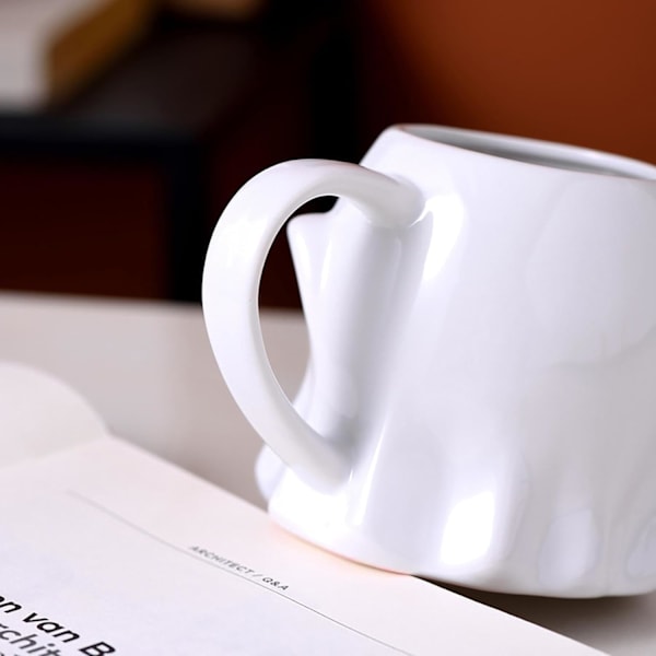 Nyhetsspennende Spøkelseskopp 3D Søt Keramikk Kaffekopp Perfekt for Bursdag Hvit Elefant Gaver til Kaffe Melk Te Elsker White