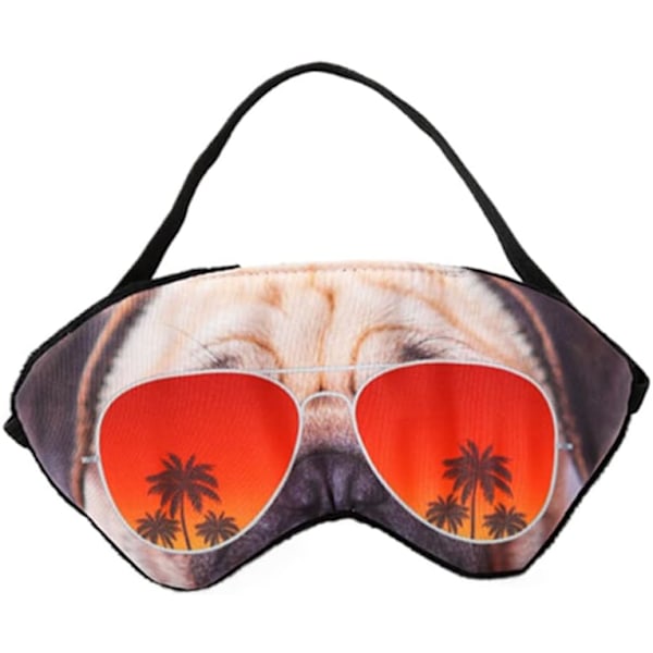 3D Söt Djur Rolig Sovmask för Män Kvinnor, Mjuk Plysch Katt Hund Ögonbindel Sovmask Ögonskugga för Flygresor Yoga Kontor