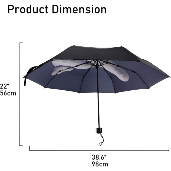 Automaattinen taittuva sateenvarjo, keskisormi tuulenpitävät sateenvarjot 8-luisen metallitelineen pidikkeellä, UV-suojalla varustettu aurinkovarjo