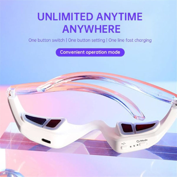 Rødt lys briller, RevitalEye Advanced Under-Eye Renewal Therapy, Microcurrent Eye Beauty Device, Formindsker mørke rande og rynker ved kilden