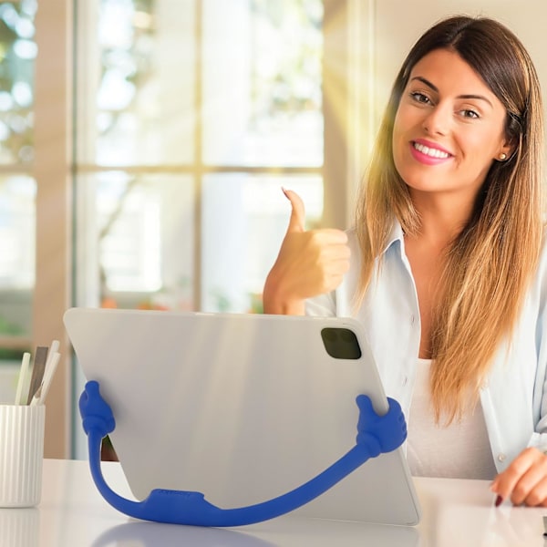Thumbs Up 2-pakks nettbrettstativ, nettbrettstativholder for skrivebord, nettbrettstativ kompatibel med iPad-serien, Samsung Galaxy-faner Blue/Green Plus