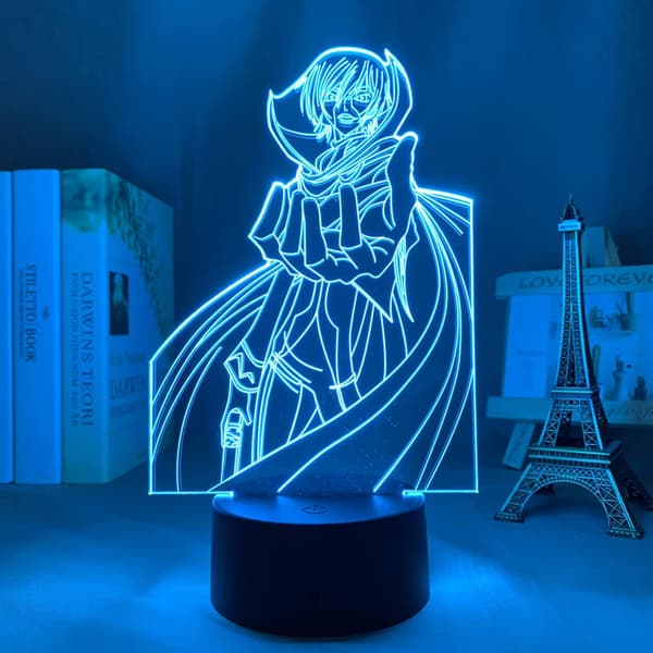 LED-lys Anime Code Geass Lelouch Lamperouge for soverom dekor lys barn bursdagsgave Manga rom bord 3D lampe Code Geass