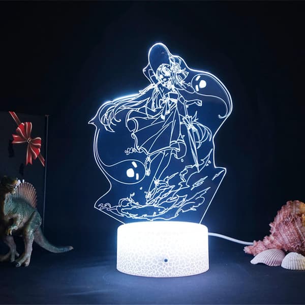 Genshin Impact Figur LED Nattlampa för Hem LED Panelbelysning Dekoration Sovrum Present till Vän