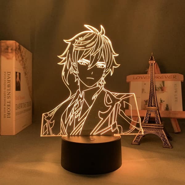 3D Nattelys Akryl Led Lampe Genshin Impact Led Nattelys Spill