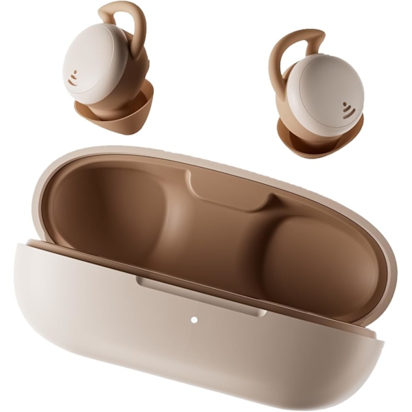 Uni睡眠用ワイヤレスBluetooth 5.3イヤホン サイドスリーパー向け ノイズ遮断睡眠用イヤホン サイドスリーパー向けイヤープラグ 6時間再生 Brown